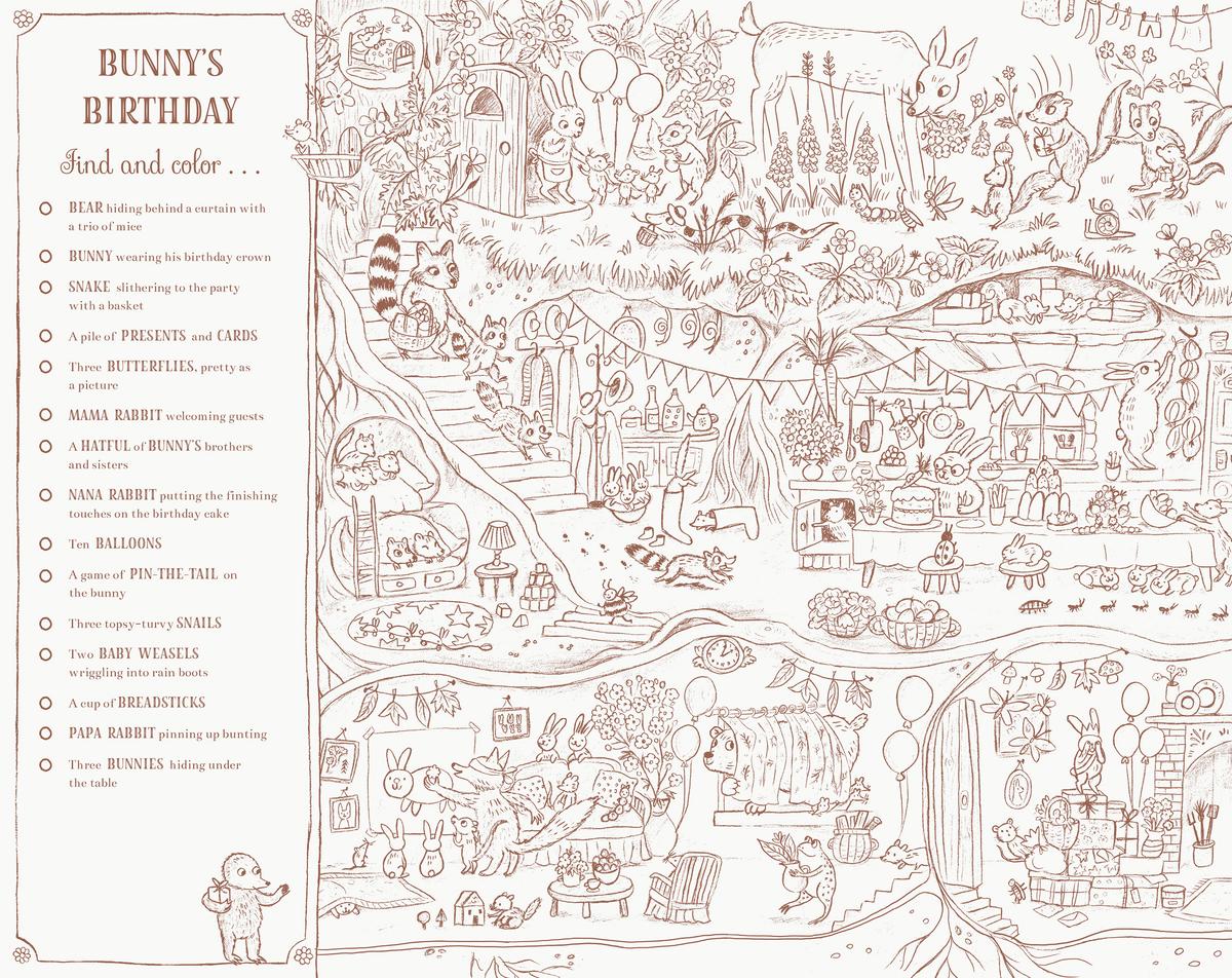 Brown Bear Wood: A Search-and-Find Coloring Book - Image 3