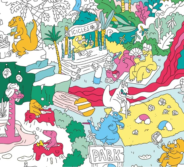 Giant Colouring Poster: Dinos - Image 2