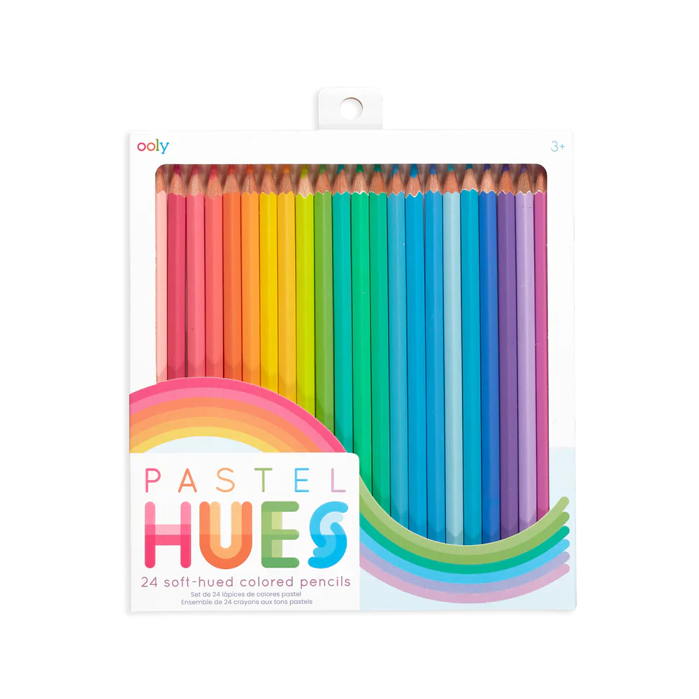 Pastel Hues Coloured Pencils: Set of 24
