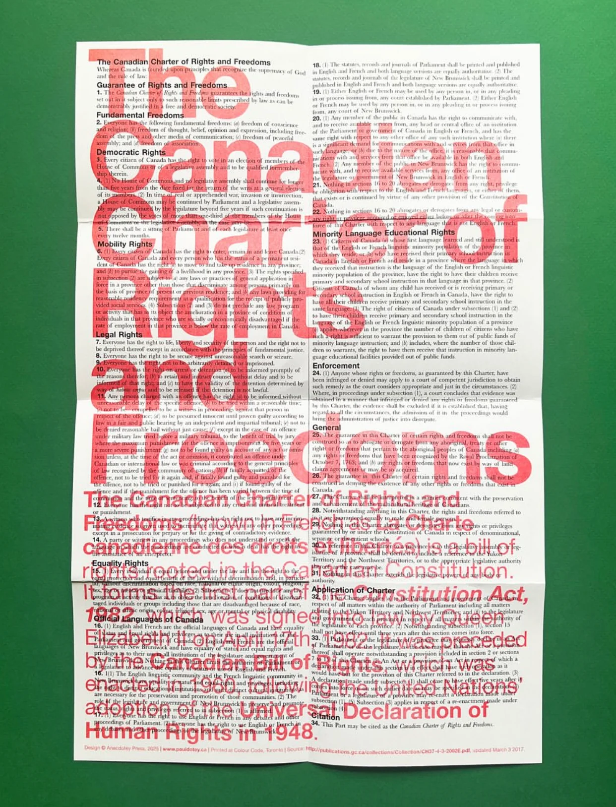 The Pocket Canadian Charter of Rights and Freedoms - Image 3